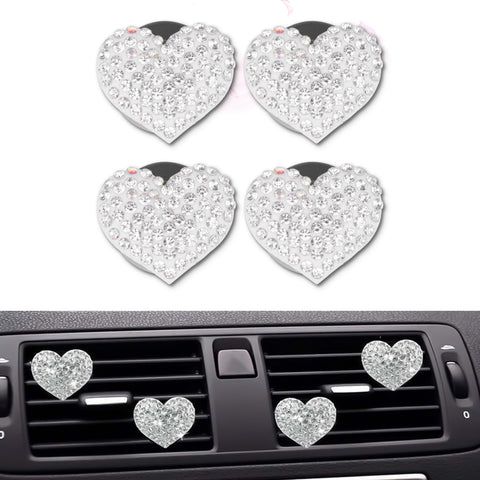 Bling Car Air Fresheners Rhinestone Diffuser Vent Clips Decor Universal Fit