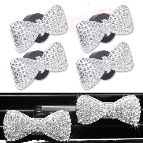 Bling Car Air Fresheners Rhinestone Diffuser Vent Clips Decor Universal Fit