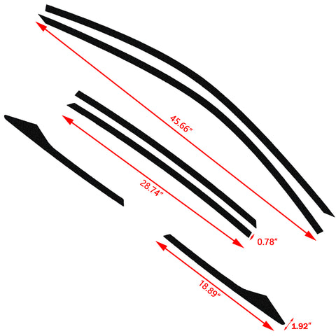 Flash Black Chrome Delete Blackout Window Vinyl Cover For Honda Civic 2016-2021