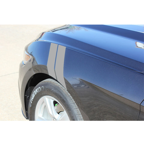 Blue Roll Front Hood Hash Mark Fender Racing Rally Stripes Sticker Vinyl Decal