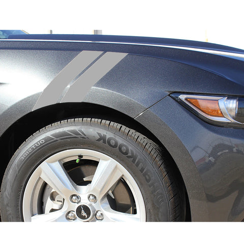 Blue Roll Front Hood Hash Mark Fender Racing Rally Stripes Sticker Vinyl Decal