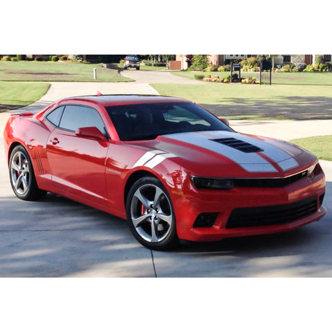 Blue Roll Front Hood Hash Mark Fender Racing Rally Stripes Sticker Vinyl Decal