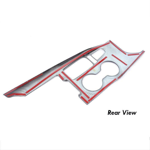 ABS Red / Blue / Carbon Fiber / Wood Center Console Cup Holder Panel Trim For Toyota Camry SE LE 2018-up