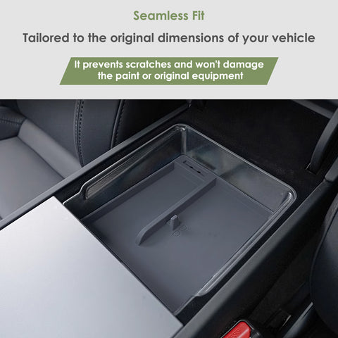 Gray Center Console Armrest Organizer Tray For Tesla New Model 3/Y 2025 2026