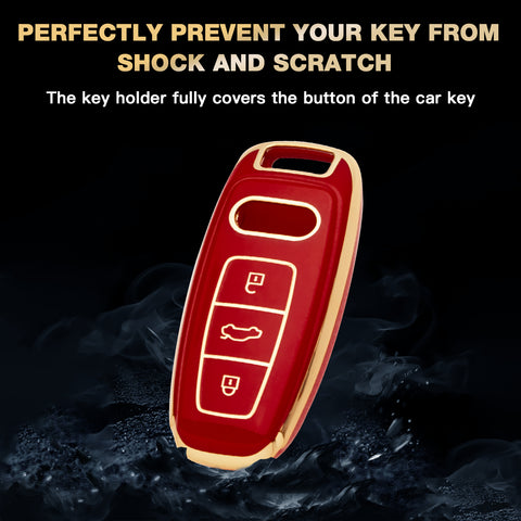 2X TPU Full Cover Smart Key Fob Cover For Audi A3 S3 S6 RS6 S7 2020-2022