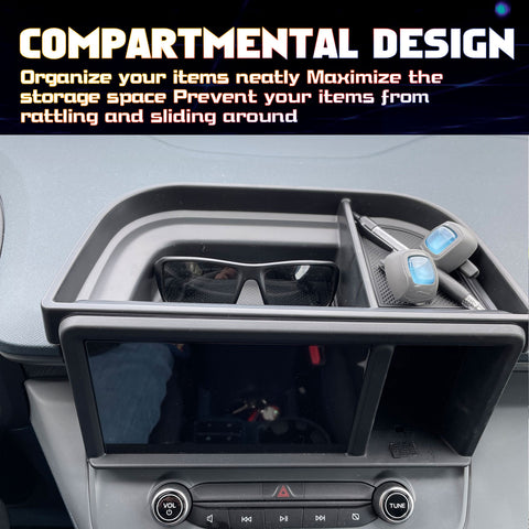 Center Console Dashboard Touch Screen Storage Container For Ford Maverick 2022-2024