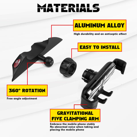 This listing is for 1 piece of Union Jack 5 Clamping Arm Mobile Phone Holder
