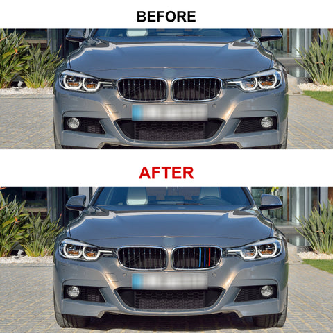 3pcs Tri Color Kidney Grille Clip Insert Cover For BMW 5 Series(G30/G31) 2021-up