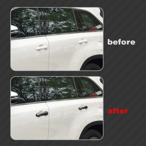 Side Door Handle Cover Trim w/ Keyless Hole Compatible with Toyota Rav4 2019-2024 Highlander 2020-up, Gloss Black (4pcs)