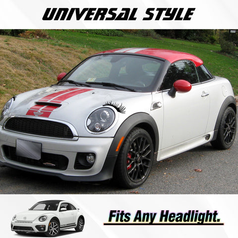 Xotic Tech CarLashes Car Headlight Eyelashes Stickers Fashion Fake Cute Decal Universal for Car Truck Headlamp Headlight