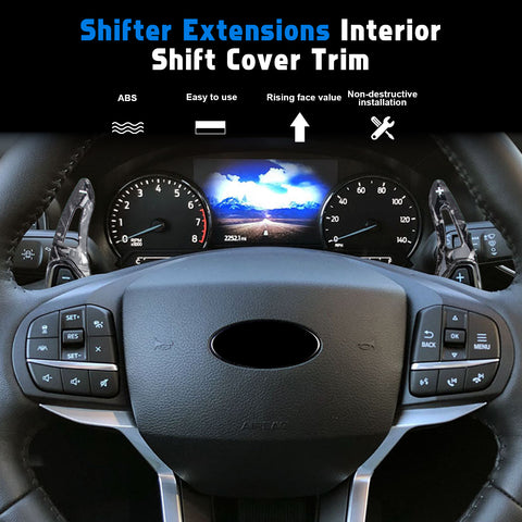 Paddle Shifter Extension Decoration Cover Accessories For Ford Explorer 2020-up
