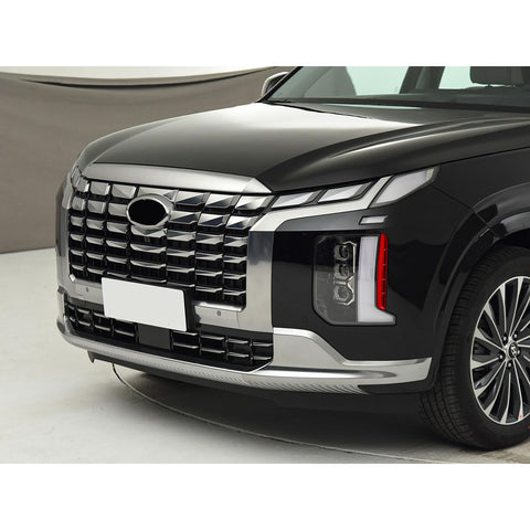 Glossy Red Front Fog Light Air Inlet Cover Trim For Hyundai Palisade 2023-2025