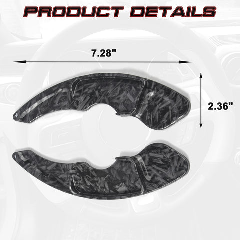 Black Forged Style Steering Wheel Paddle Shifter Extension For Lexus IS IS-F NX