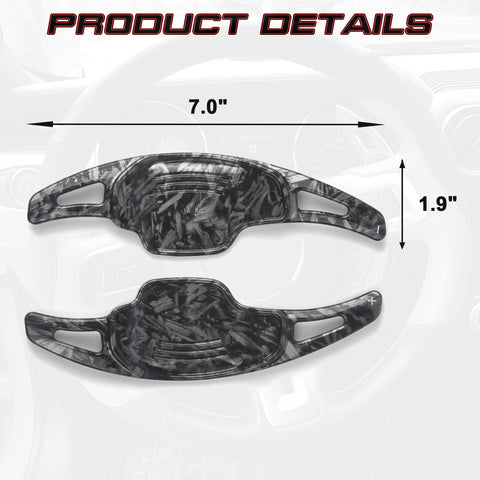 Black Forged Style Steering Paddle Shifter Extension For Chevy Camaro 2012-2015