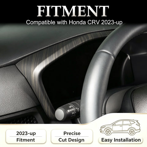 Wood/ Carbon Look Dashboard Meter Panel Frame Cover For Honda CRV 6th Gen 2023+