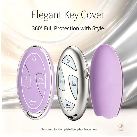 5/7 Button TPU Key Fob Cover Case w/Keychain For Hyundai Santa Fe Tucson Sonata