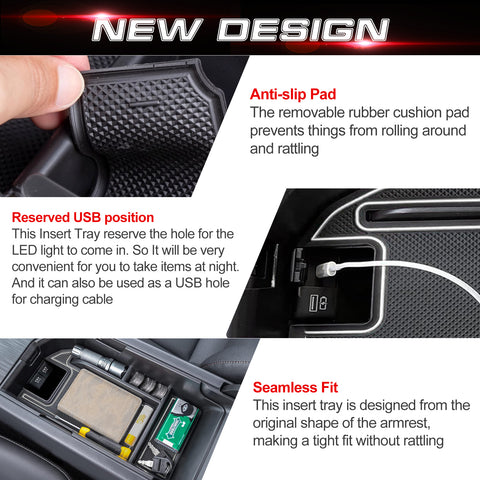 Center Console Organizer for Toyota Camry 2018-2024 Accessories Storage Tray