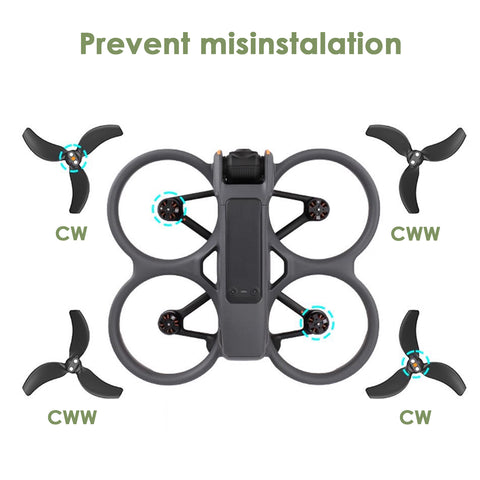 x xotic tech Propellers Replacement Compatible with DJI Avata 2, 3032S Low-Noise Spare Blades Props Wings Drone Accessories(4PCS)
