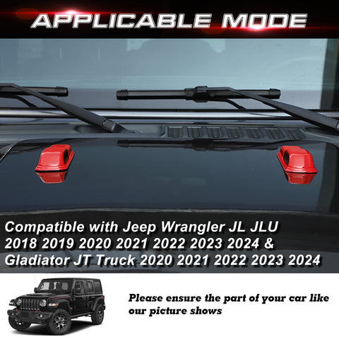 x xotic tech Front Engine Hood Hinge Cover Trim Decoration Exterior Accessories Compatible with Jeep Wrangler JL JLU 2018-up & Gladiator JT Truck 2/4 Door 2020-up (2Pcs)