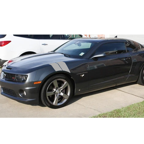 Blue Roll Front Hood Hash Mark Fender Racing Rally Stripes Sticker Vinyl Decal