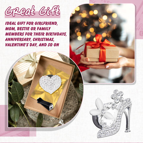 Crystal High Heel & Handbag Car Air Fresheners Diffuser Vent Clips Combo Kit