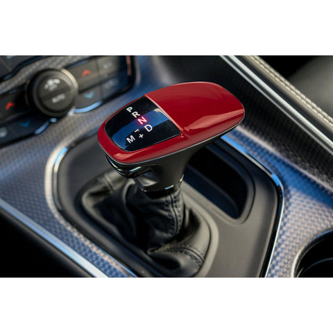 Gear Shift Knob Cover Trim Compatible with Dodge Challenger Charger 2015-up, Durango 2018-up Interior Accessories Decoration