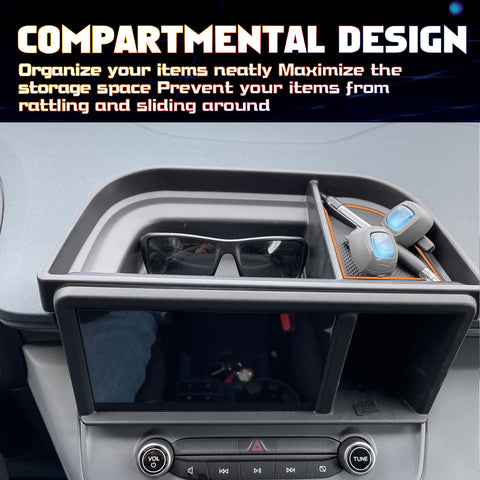 Car Behind Dashboard Screen Storage Organizer Tray For Ford Maverick 2022 2023 2024