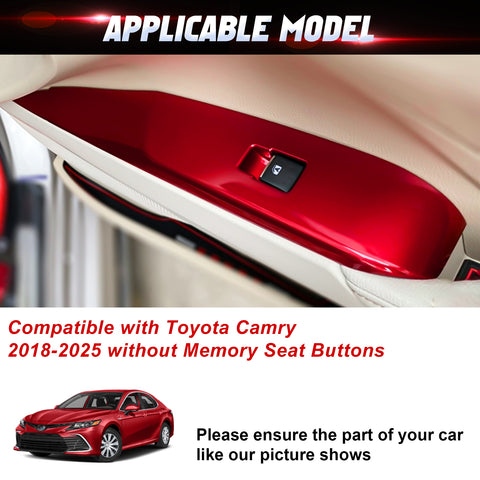 4pcs/Set Window Lift Switch Panel Overlay Trim Fit Toyota Camry 8th Gen 2018-25