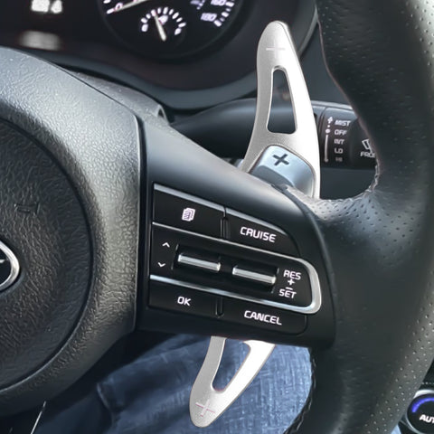 Silver Aluminum Paddle Shifter Extension Cover Kit For Kia Stinger 2018-2023