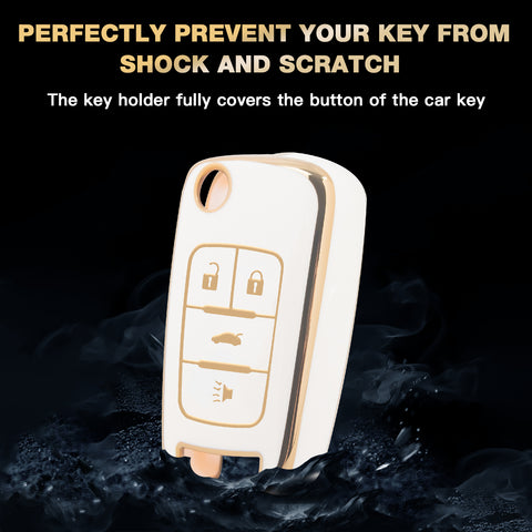 2X Flip Full Cover Remote Key Fob Cover For Chevrolet Camaro Cruze Equinox