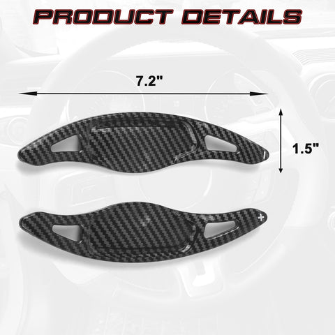 Carbon Fiber ABS Steering Wheel Paddle Shifter Extension For Kia Stinger 2018-up
