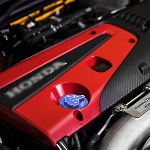 Middle Finger Pattern Tire Valve Stem Caps + Fuel Oil Tank Cap For Honda Acura