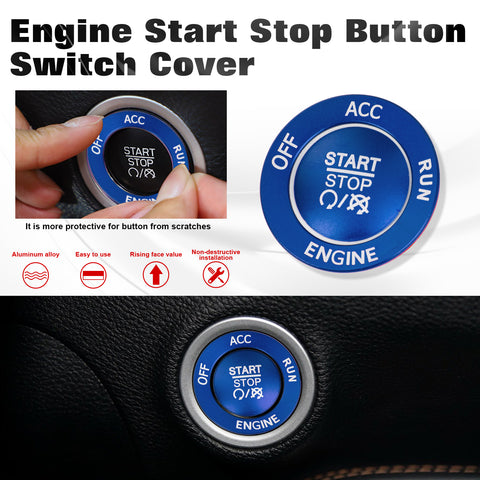 Keyless Engine Push Start Button & Surrounding Ring For Dodge Charger Challenger