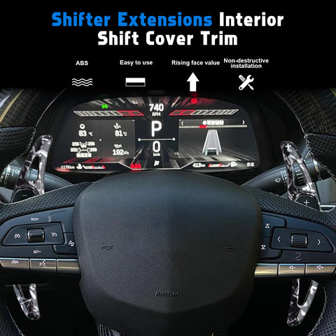 Paddle Shifter Extension Decor Cover Kit For Cadillac XT4 CT4 CT5 XT6 2020-up