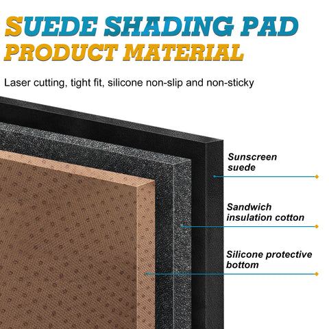 Pre-cut Suede Dashboard Carpet Pad Cover Sun Protector For Ford F150 15-2020