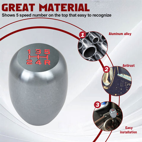 JDM Universal Aluminum 5 Speed Manual Car Gear Stick Shift Knob Shifter Lever