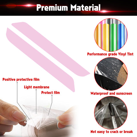 Xotic Tech Self Adhesive Front Fog Light DRL Tint Vinyl Film, Precut Fog Lamp Light Transmission Stickers Overlay Decal Exterior Decoration Compatible with Honda Accord 10th 2018 2019 2020