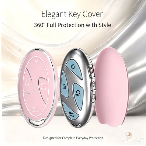 5/7 Button TPU Key Fob Cover Case w/Keychain For Hyundai Santa Fe Tucson Sonata