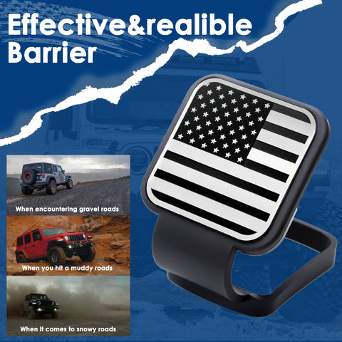 x xotic tech 2 Inch Universal American Flag Tow Hitch Covers, Trailer Hitch Cover Tube Plug Insert, Car Exterior Accessories, Receiver Tube Hitch Plug