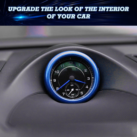 Sporty Blue Dashboard Center Clock Ring Cover For Porsche Cayenne 911 2012-up