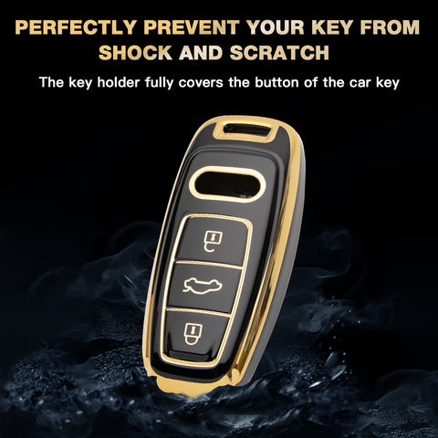 2X TPU Full Cover Smart Key Fob Cover For Audi A3 S3 S6 RS6 S7 2020-2022