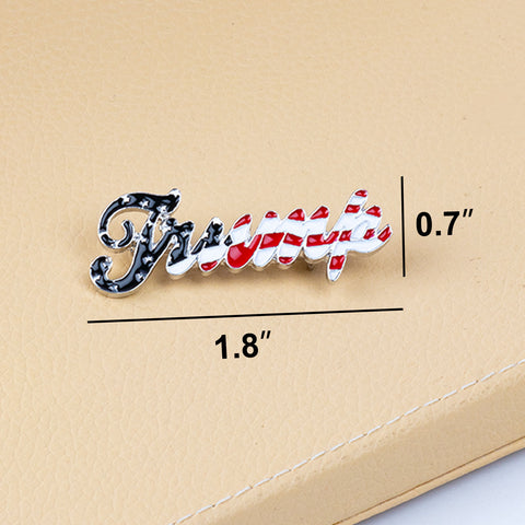 Donald Trump 2024 I'LL BE BACK Patriotic USA Flag Metal Tie Tack Badge Pin 2pcs