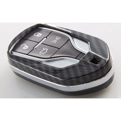 Carbon Fiber Remote Key Cover Case Fob w/keychain For Maserati Ghibli 2013-up Levante 2017+