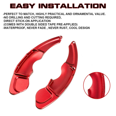 Red Aluminum Paddle Shifter Extension For Lexus IS200t IS200 IS250 IS300 2013-up