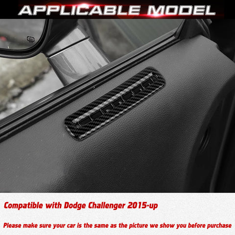 Door AC Outlet Vent Cover Trim Compatible with Dodge Challenger 2015-up Interior Accessories Decoration 2Pcs/Set