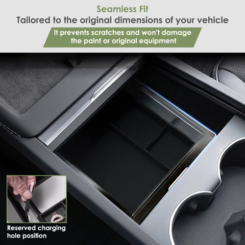 Center Console Organizer Tray Hidden Storage Box For Tesla Model 3/Y 2025 2026