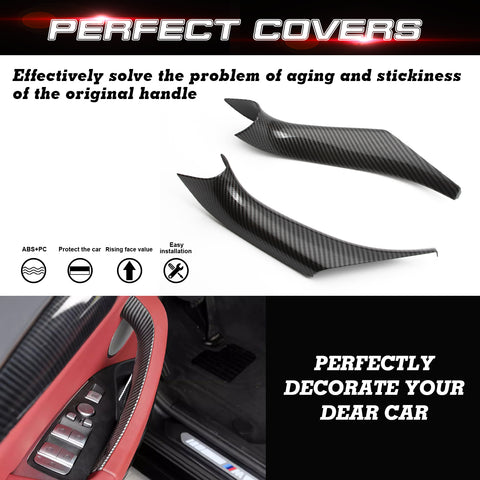Xotic Tech 2PCS Door Handle Covers Compatible with BMW X3 G01 2018-2024, X4 G02 2019-2024, Left and Right Side Inner Door Pull Handle Covers