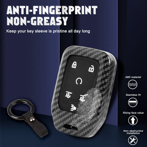 Car Key Fob Cover Shell Remote 6-Button For Chevrolet Suburban Tahoe GMC Terrain