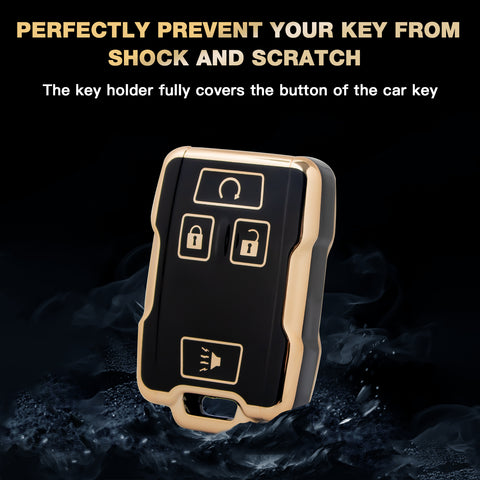 2X White TPU Full Cover Smart Key Fob Cover For Chevy Colorado Silverado Tahoe