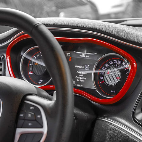 For Dodge Challenger 2015-up Dashboard Panel Display Frame Cover Trim
